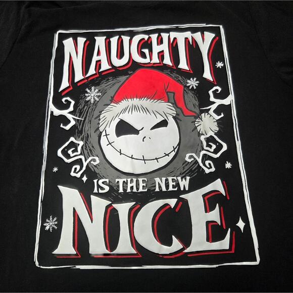 Disney Tee with White Nightmare Before Christmas Naughty Is The New Nice Design - Picture 3 of 6